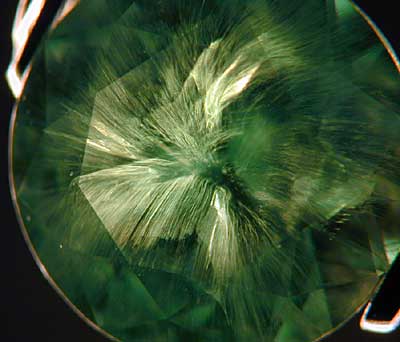 Horsetail Inclusion in Demantoid photo image