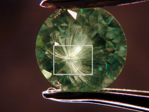 Demantoid Garnet photomicrograph image