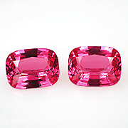 Pair of Cushion Red Spinels photo image