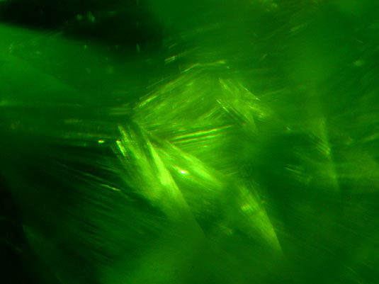 Demantoid Garnet Inclusion photomicrograph image