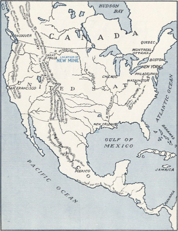 North America map image