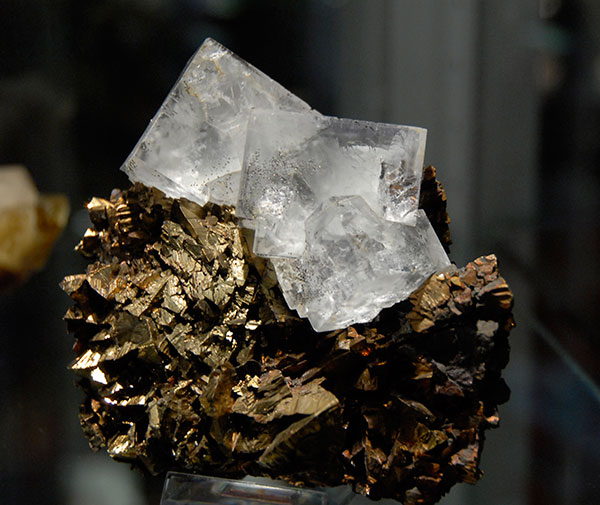 Fluorite on Chalcopyrite photo image